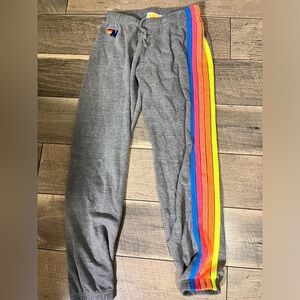 Grey aviator nation sweatpants